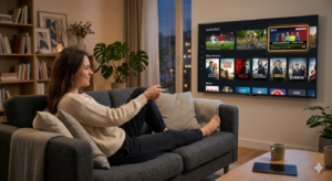 Interface utilisateur fluide d'un service de streaming sur une Smart TV]